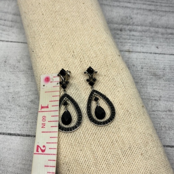 Chuck Clemency? sterling silver 925 dressy statement dangle drop earrings, mark. - Picture 3 of 7